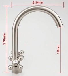 Frap Смеситель для кухни H19 F4019-5 сатин – фотография-1