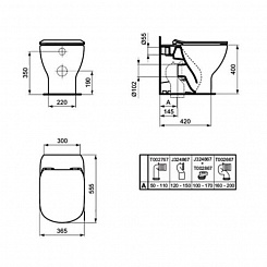 Ideal Standard Унитаз приставной Tesi AquaBlade T007701 безободковый – фотография-4