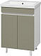 Misty Тумба под раковину Майна 60 хаки/белая – фотография-7