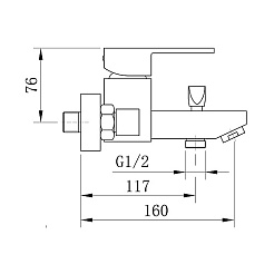 Raiber Смеситель для ванны R0010 – фотография-2