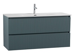 BelBagno Тумба с раковиной Uno 120 подвесная Голубой матовый с раковиной BB-8099-120 – фотография-1