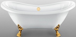 Фэма Акриловая ванна "Julia", ножки золото, покрытие хром, золото или бронза – фотография-1