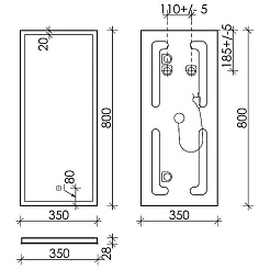 Sancos Зеркало Polo 35/80 PL35 – фотография-4
