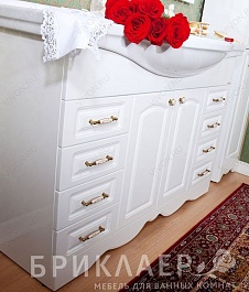 Бриклаер Мебель для ванной Анна 120 белая – фотография-6