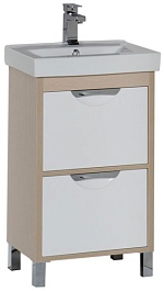 Aquanet Тумба под раковину Гретта 50 светлый дуб – фотография-1