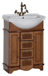 Aquanet Тумба под раковину Луис 65 темный орех – фотография-1