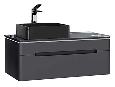 Jorno Тумба под раковину Shine 100 с МФУ подвесная антрацит Shi.01.100-M/P/A