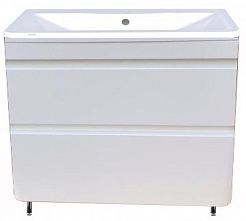 Style Line Тумба с раковиной напольная Атлантика 100, Люкс антискрейч, PLUS – фотография-1