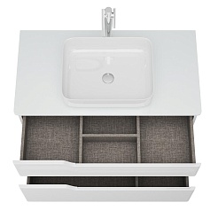 Owl 1975 Тумба с раковиной Hella Cristal 100 белый лак – фотография-3