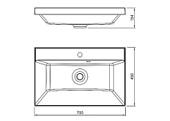 Jorno Тумба с раковиной Tossony 70 сонома светлая/белый Toss.01.70/P/SS-W/JR – фотография-9