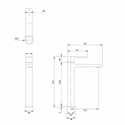 Omnires Смеситель для раковины BARETTI BA7812BL – фотография-2