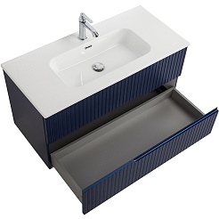 Cezares Тумба под раковину Duet-N 100 подвесная sapfiro – фотография-8