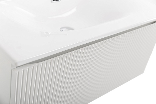 BelBagno Тумба с раковиной Uno 80 подвесная Bianco Opaco с раковиной BB-8099-3-80 – фотография-6