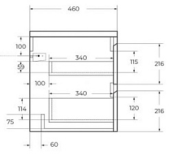 BelBagno Тумба под раковину Kraft 50 подвесная Rovere Nebrasca Nature – фотография-7