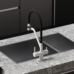 Sancos Смеситель для кухни Dora SC4003GR белый гранит – фотография-5