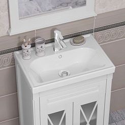 Opadiris Тумба под раковину Палермо 60 белая матовая – фотография-5