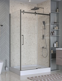 BelBagno Душевой уголок Marino MARINO-2-AH-1-110/90-C-GM 110x90 профиль сталь оружейная стекло прозрачное – фотография-8