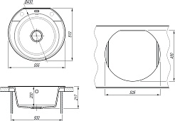 Florentina Мойка кухонная Эльба 555 брауни – фотография-4