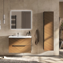 Equil Шкаф пенал Forest 40 R/L орех/графит – фотография-5