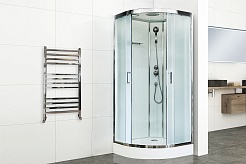 Royal Bath Душевая кабина FATO RB 90HK-M-CH 90x90 стекло рифленое профиль хром – фотография-2