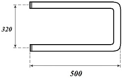 Point Полотенцесушитель водяной П-образный 320x500 PN35335 хром – фотография-3