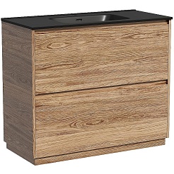 Sancos Тумба с раковиной Libra Floor 100 дуб чарльстон раковина Element 101 CN7003MB – фотография-1