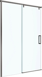 BelBagno Душевая дверь в нишу Soft Close-1 SOFT_CLOSE-1-BF-1-140-C-GM 140x200 профиль оружейная сталь стекло прозрачное – фотография-1