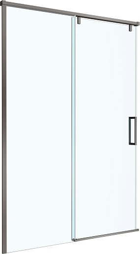 BelBagno Душевая дверь в нишу Soft Close-1 SOFT_CLOSE-1-BF-1-140-C-GM 140x200 профиль оружейная сталь стекло прозрачное – фото-1