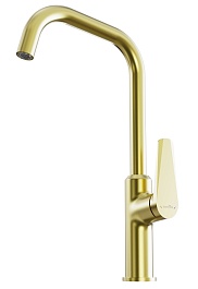 Tokito Смеситель для кухни KIN брашированное золото TOK-KIN-1013 – фотография-1