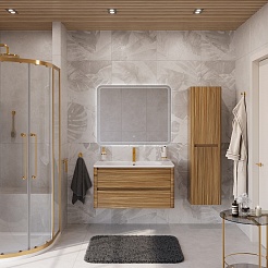 Cezares Тумба под раковину Relax 100 подвесная дуб карамельный – фотография-9