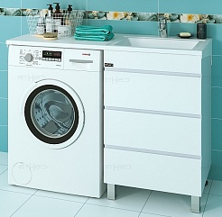 СанТа Тумба с раковиной Марс 56 R напольная – фотография-1