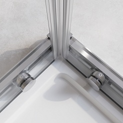 Cezares Душевой уголок Relax 304 RELAX-304-A-2-90-C-BORO 90x90 профиль хром стекло прозрачное – фотография-6