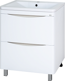 Misty Мебель для ванной Атлантик 80 R 2 ящика белая – фотография-2