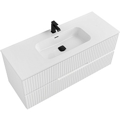 Cezares Тумба под раковину Duet-N 120 подвесная Bianco Lucido – фотография-2