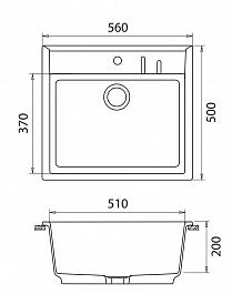 Granfest Мойка кухонная Quadro GF-Q560 Серый – фотография-3