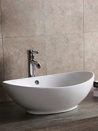 Ceruttispa Раковина накладная 59 CR7027 белая – фотография-2