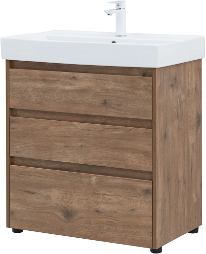 Aquanet Тумба под раковину Nova Lite 75 дуб рустикальный – фотография-4
