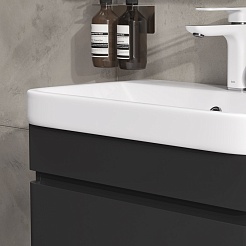 Equil Тумба под раковину Eltoro 60 2 ящика напольная черный софт – фотография-8