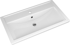 СанТа Мебель для ванной Венера 80 с зеркалом дуб шале графит – фотография-8