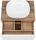 Brevita Тумба с раковиной Dakota 70 подвесная дуб галифакс олово/белая – картинка-12
