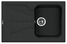 Florentina Мойка гранитная Гаттинара 780 с крылом черный