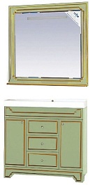 Misty Тумба с раковиной Praga 105 салатовый/патина – фотография-2