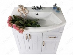 Водолей Мебель для ванной Капри 75 L белая – фотография-4