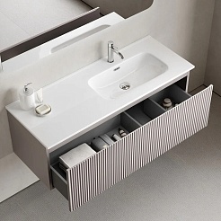 Sancos Тумба с раковиной Snob R 1.0 120 R doha soft раковина Element 121 чаша справа CN7006R – фотография-2