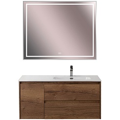 BelBagno Тумба с раковиной Kraft 100 R подвесная Rovere Tabacco – фотография-8