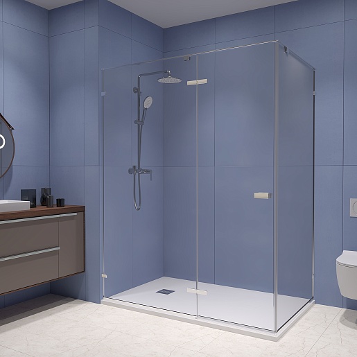 RGW Душевой уголок Stilvoll SV-040 100x90 профиль хром стекло прозрачное – фотография-2