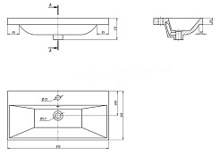 Equil Тумба с раковиной Corner 80 2 ящика подвесная белая – фотография-5