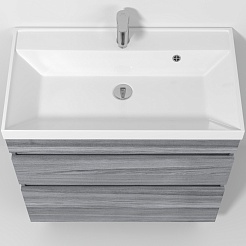 Водолей Мебель для ванной Best 80 лиственница структурная контрастно-серая – фотография-4