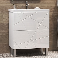 Vigo Мебель для ванной Geometry 2-600 белая – фотография-3