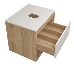 Teymi Тумба с раковиной Ritta 55 дуб эврика/белый матовый подвесная T60519 раковина T50701 – фотография-3